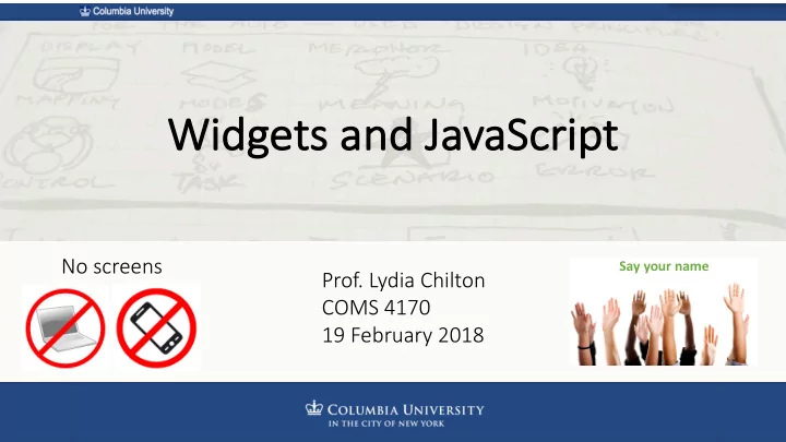 widgets and javascr cript