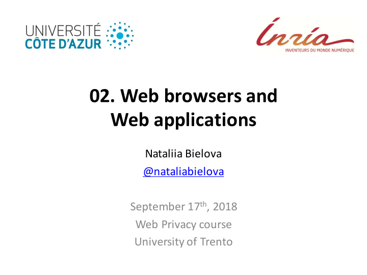 02 web browsers and web applications