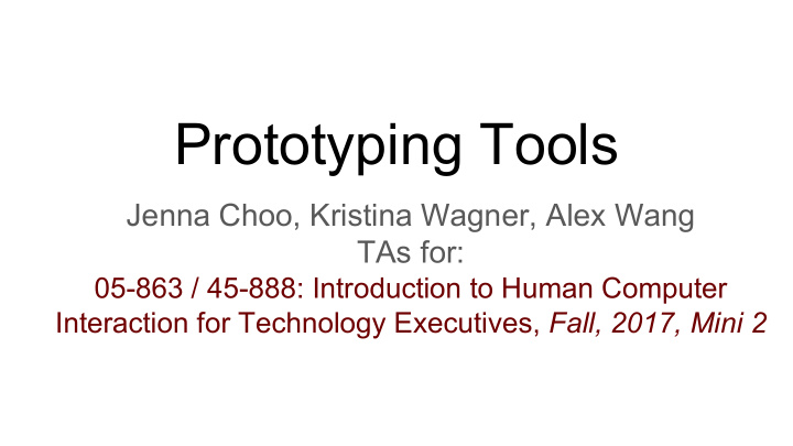prototyping tools