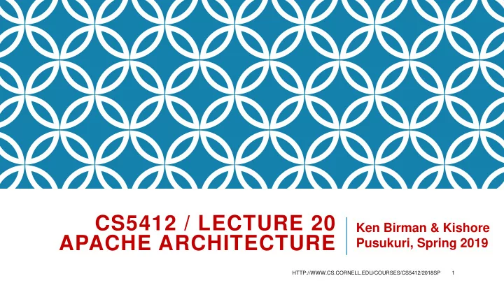 cs5412 lecture 20