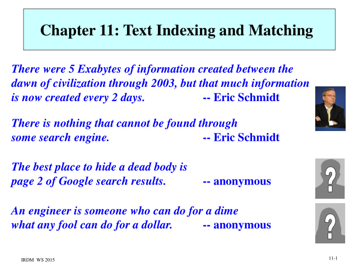 chapter 11 text indexing and matching