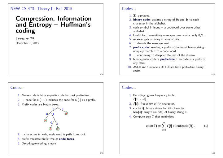 compression information
