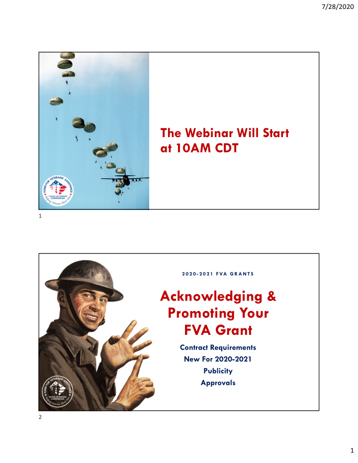 acknowledging promoting your fva grant