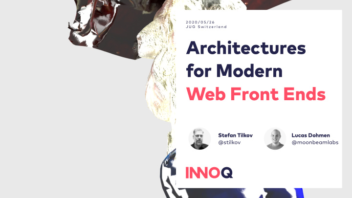 architectures for modern web front ends