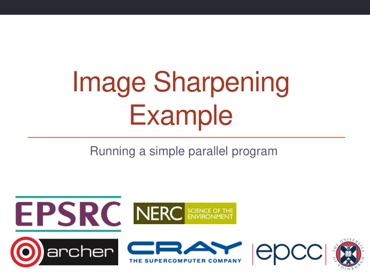 image sharpening example