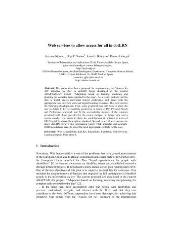 Web services to allow access for all in dotLRN German Moreno 1 , Olga C. Santos 2 , Jesus G.