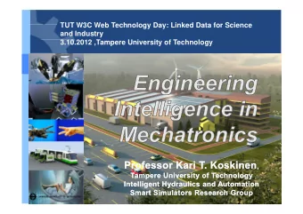 TUT W3C Web Technology Day: Linked Data for Science  and Industry  3.10.2012 ,Tampere University of