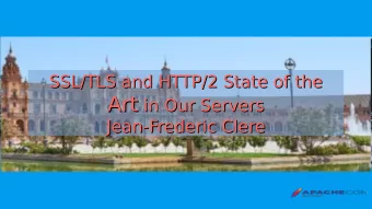 Art  in Our Servers  Jean-Frederic Clere  Jean-Frederic Clere  What I will cover  What I will cover