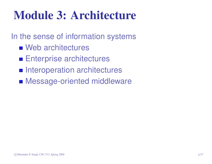 module 3 architecture
