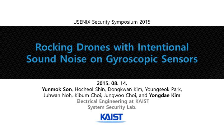 sound noise on gyroscopic sensors