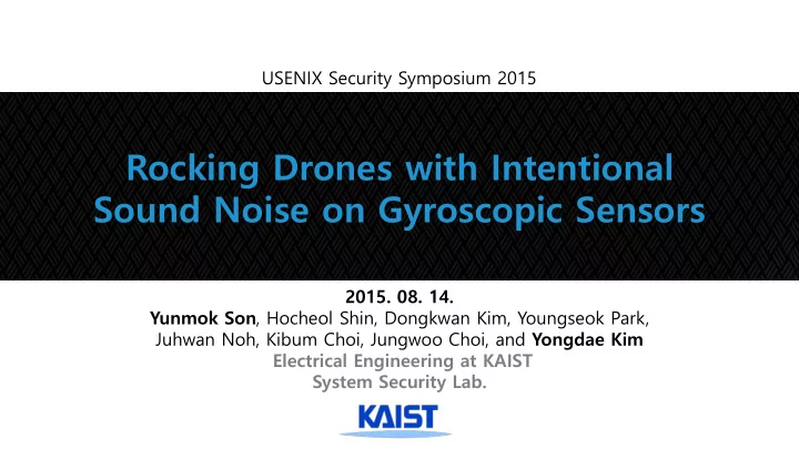 sound noise on gyroscopic sensors