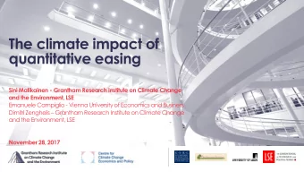 quantitative easing Sini Matikainen - Grantham Research Institute on Climate Change  and the
