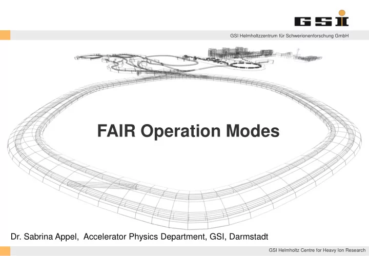 fair operation modes