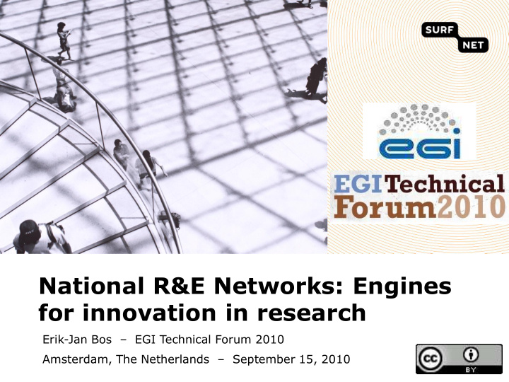 national r e networks engines for innovation in research