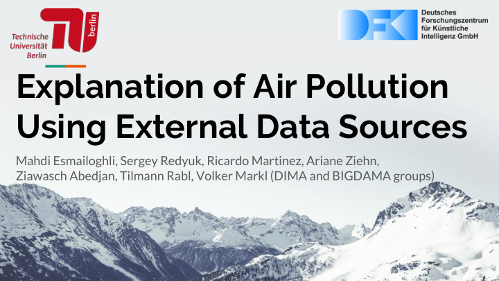 explanation of air pollution using external data sources