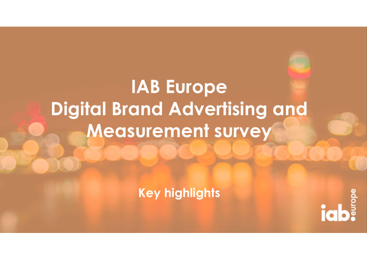 iab europe digital brand advertising and measurement