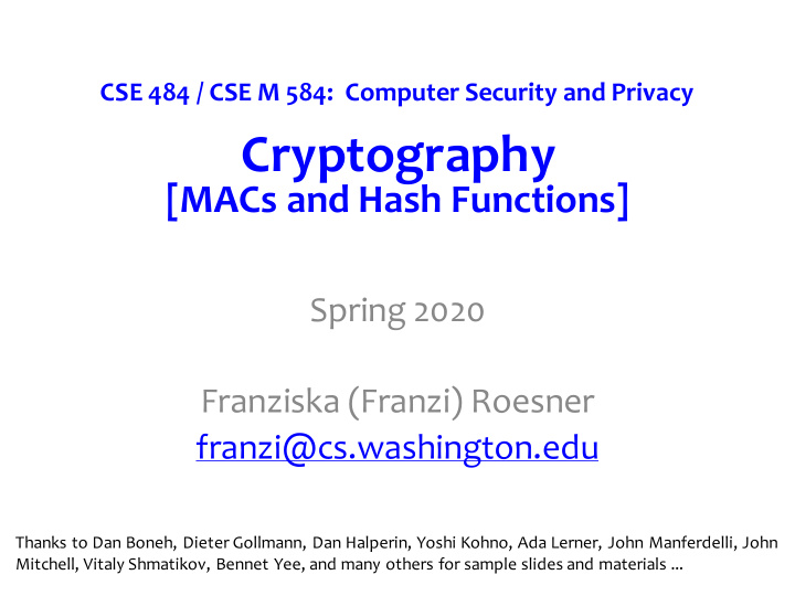 cryptography