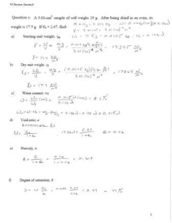 -  C,&lt;, o, oJrb  e--  6.L/k,  1  FE Review-Geotech t. A11 1111di:--tJ1rfa'&lt;l Sfll11J)fo of