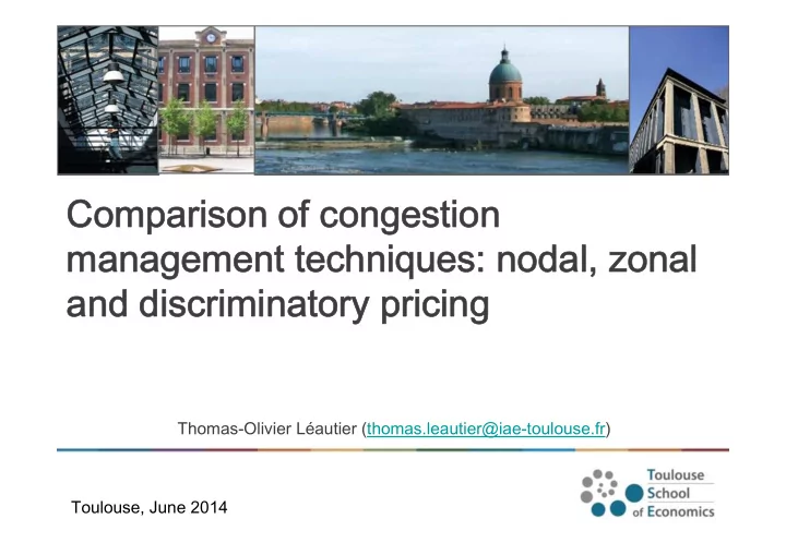 comparison of congestion management techniques nodal