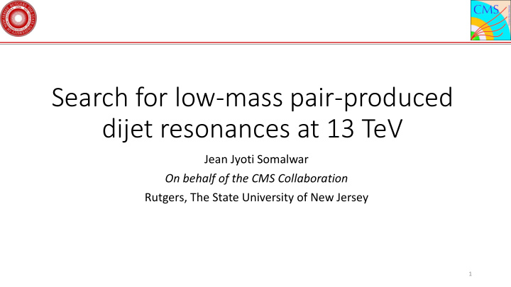 search for low mass pair produced