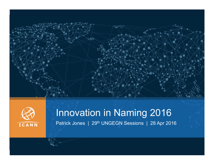 innovation in naming 2016