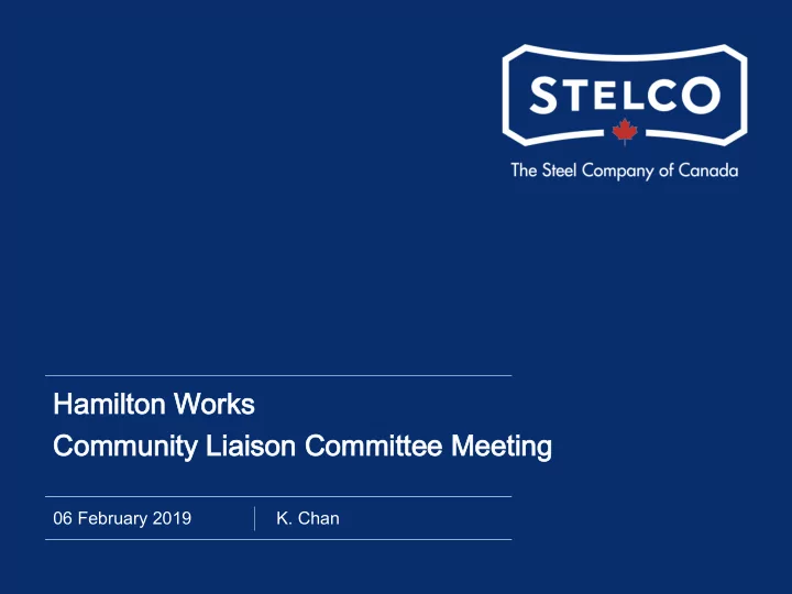hamilton works hamilton works community liaison committee