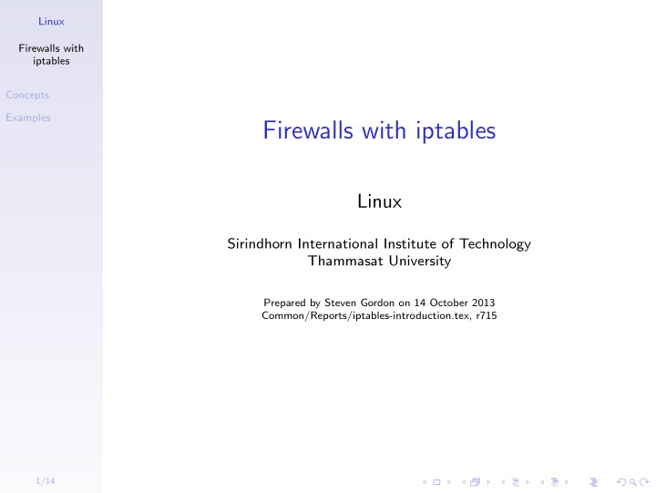 firewalls with iptables