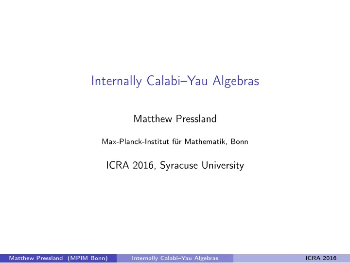internally calabi yau algebras