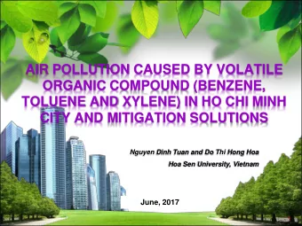 ORGANIC COMPOUND (BENZENE,  TOLUENE AND XYLENE) IN HO CHI MINH  CITY AND MITIGATION SOLUTIONS