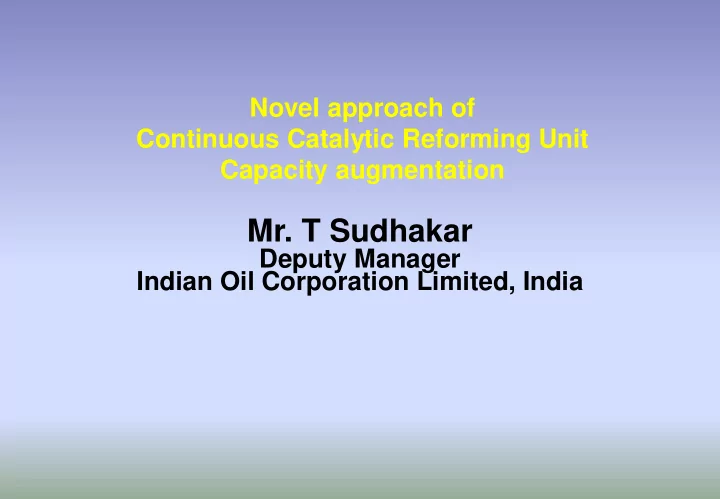 mr t sudhakar