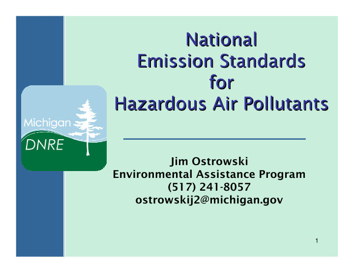 national national emission standards emission standards