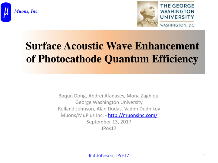 surface acoustic wave enhancement of photocathode quantum