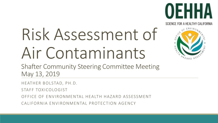 risk assessment of air contaminants