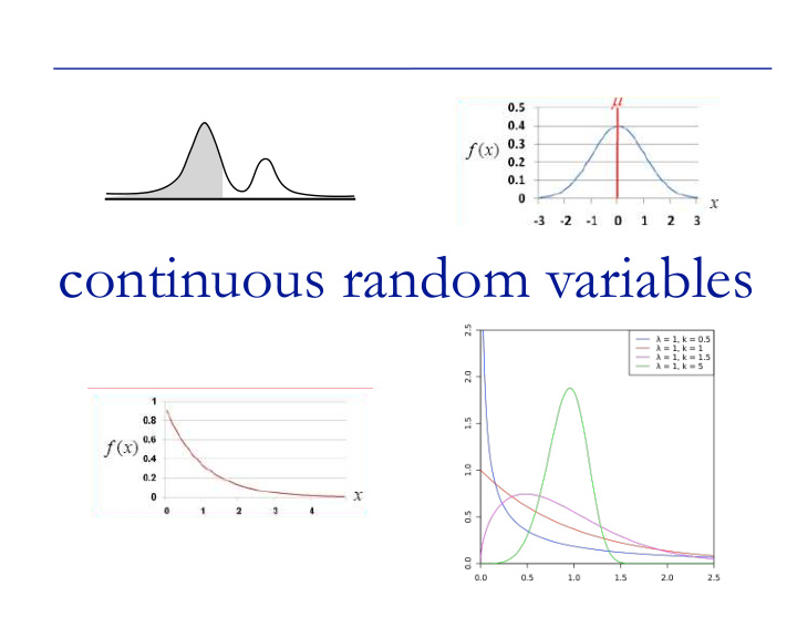 continuous random variables continuous random variables