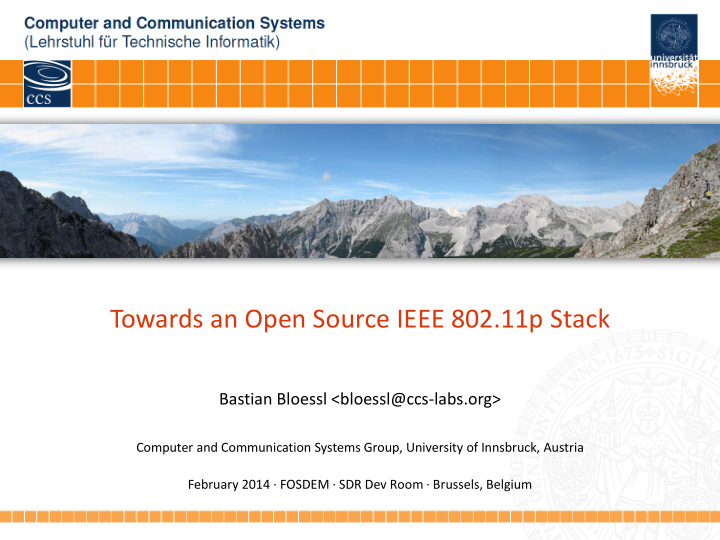 towards an open source ieee 802 11p stack