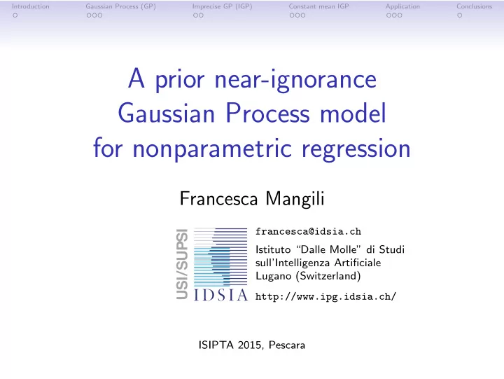 a prior near ignorance gaussian process model for