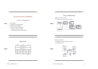 D ISTRIBUTED S YSTEMS [COMP9243]  Distributed Object based:  Objects invoke each others
