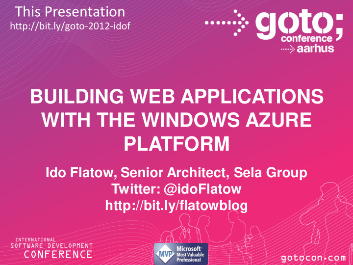 building web applications with the windows azure platform