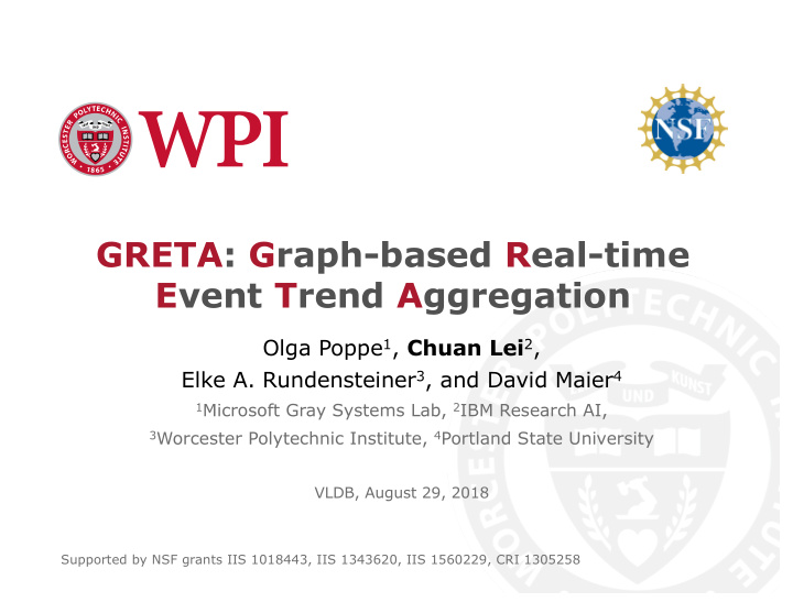greta graph based real time event trend aggregation