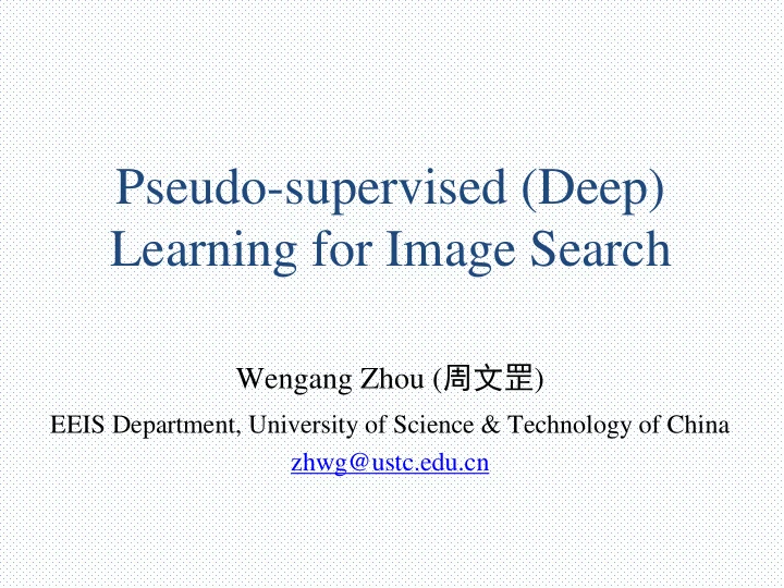 learning for image search