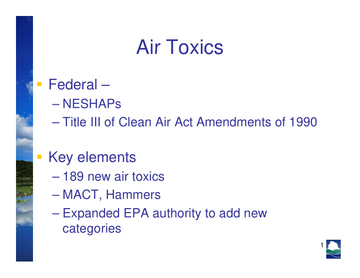 air toxics air toxics
