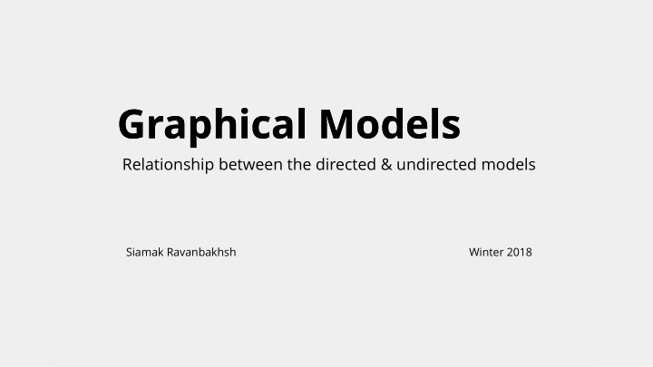 graphical models graphical models