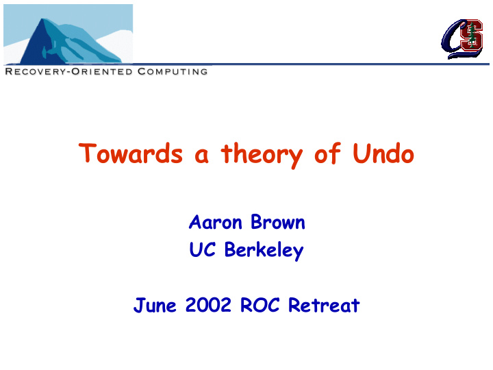 towards a theory of undo