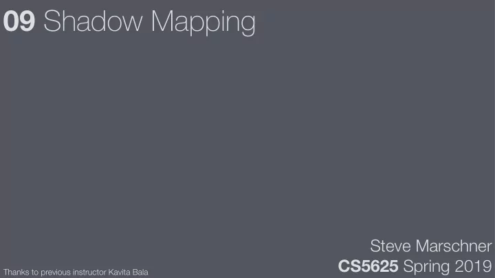 09 shadow mapping