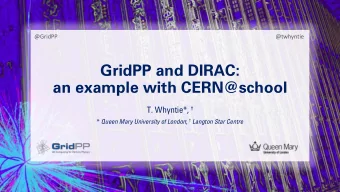 an example with CERN@school T. Whyntie*,  * Queen Mary University of London ;  Langton Star