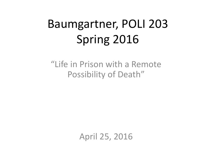 baumgartner poli 203 spring 2016