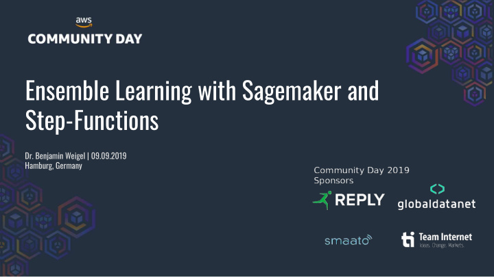 ensemble learning with sagemaker and step functions