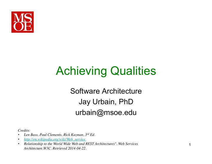 achieving qualities