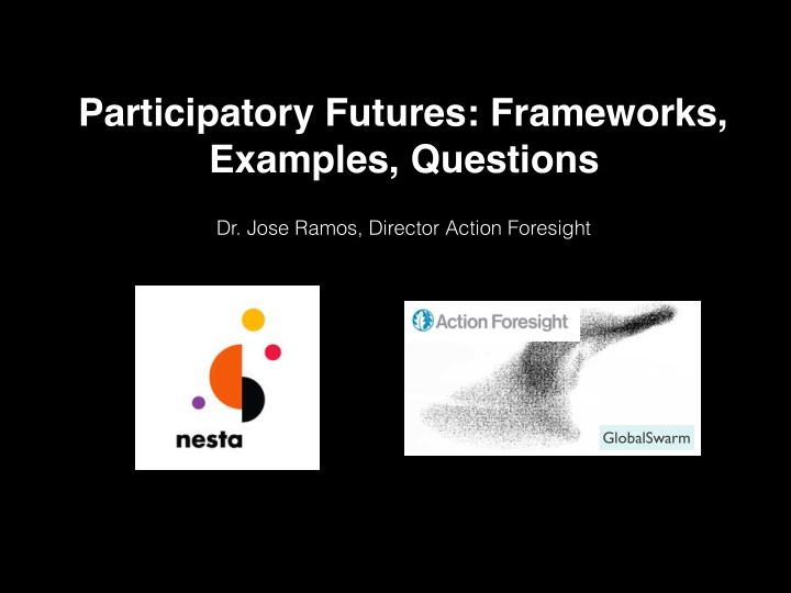 participatory futures frameworks examples questions