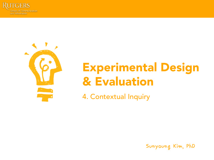 experimental design evaluation